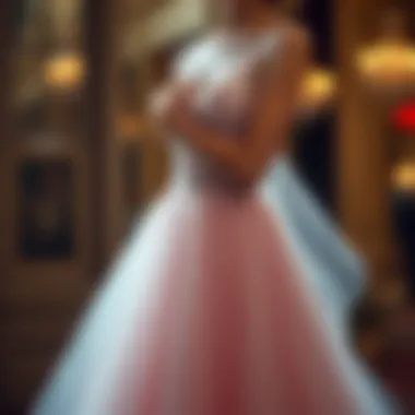 Elegant Sheer Bodice Prom Dress Elegant sheer bodice dress on a model