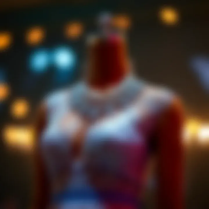 Accessories for Sheer Bodice Dress Stylish accessories complementing sheer dress