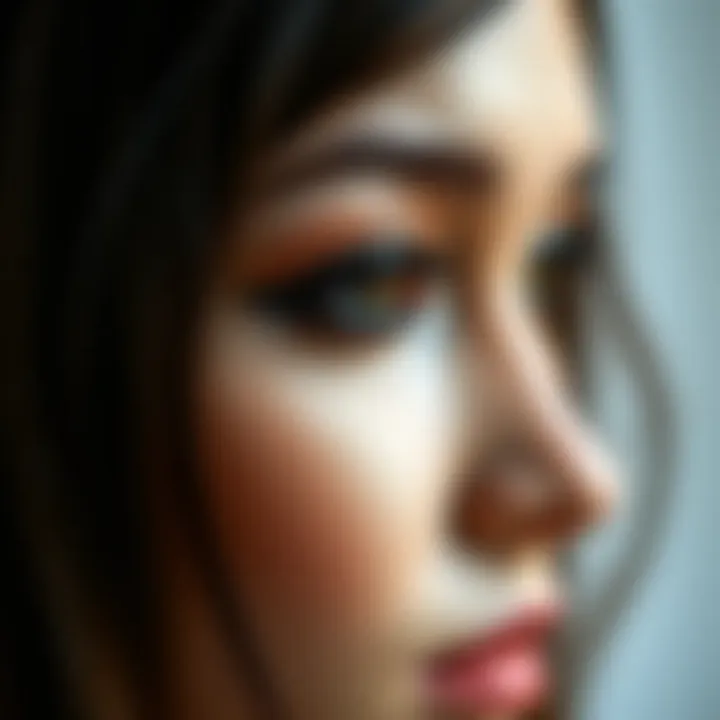 Close-up of Lace Front Construction Details Close-up of lace front construction revealing intricate details