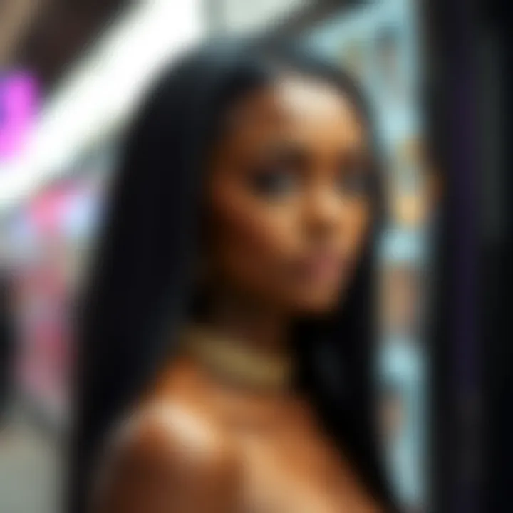 Diverse Styling Options for Long Straight Lace Front Wigs Diverse styling options for long straight lace front wigs showcased