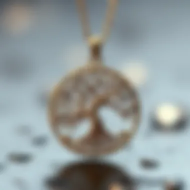 Intricate design of a tree of life name necklace showcasing its unique craftsmanship