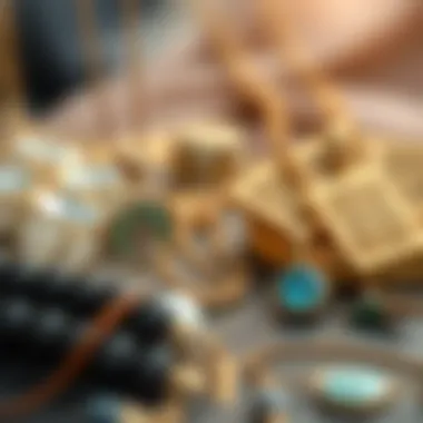 Elegant display of various materials used in tree of life name necklaces, illustrating diversity in style