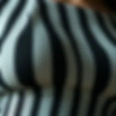 Texture and Detail of Striped Fabric Close-up of fabric texture of a striped bodysuit