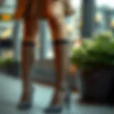 Elegant black fishnet ankle socks styled with a chic outfit