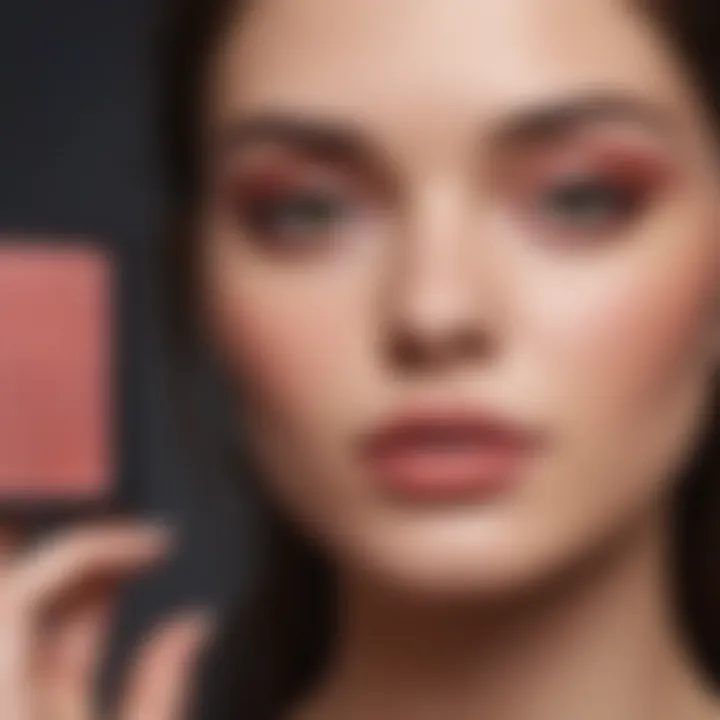 Elegant application of NARS Rose Blush on a flawless complexion