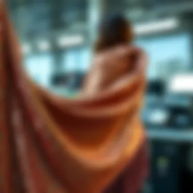 Sustainable materials used in the creation of sequin shawls