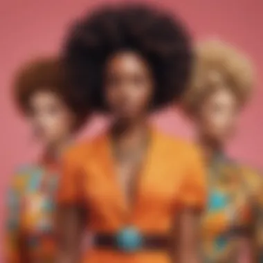 Diverse individuals flaunting afro twists in various colors and styles in a fashion setting