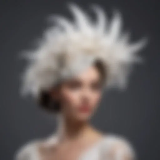 Elegant bridal fascinator adorned with feathers