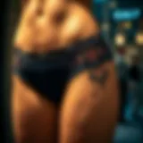 Elegant display of custom underwear showcasing intricate designs.