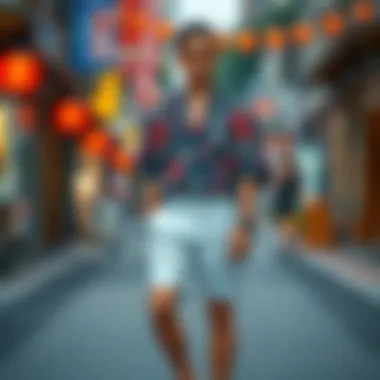 Stylish Shorts Paired with a Kimono Stylish shorts paired with a kimono for a modern look