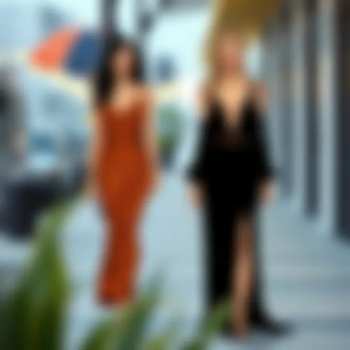 Versatile styling options for the maxi slit top in different settings