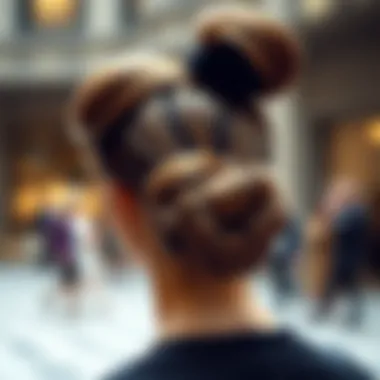 Elegant puff with ponytail hairstyle showcased on a model