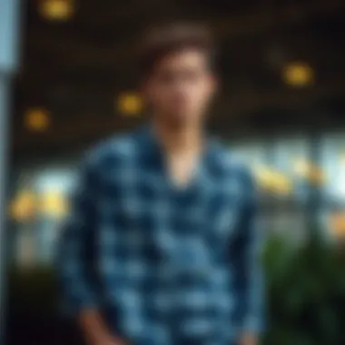 Casual Styling with Flannel A versatile relaxed fit flannel shirt styled casually with denim, emphasizing its styling options.