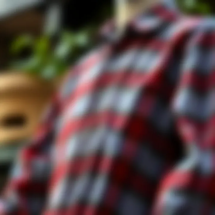 Sustainable Flannel Shirt Care An eco-friendly flannel shirt displayed with sustainable materials, highlighting care considerations.