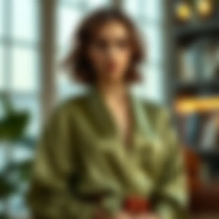 Notable Exploring the Sage Green Satin Robe: A Study in Elegance and Versatility