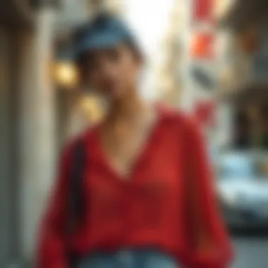 Chic sheer cover-up shirt paired with casual attire