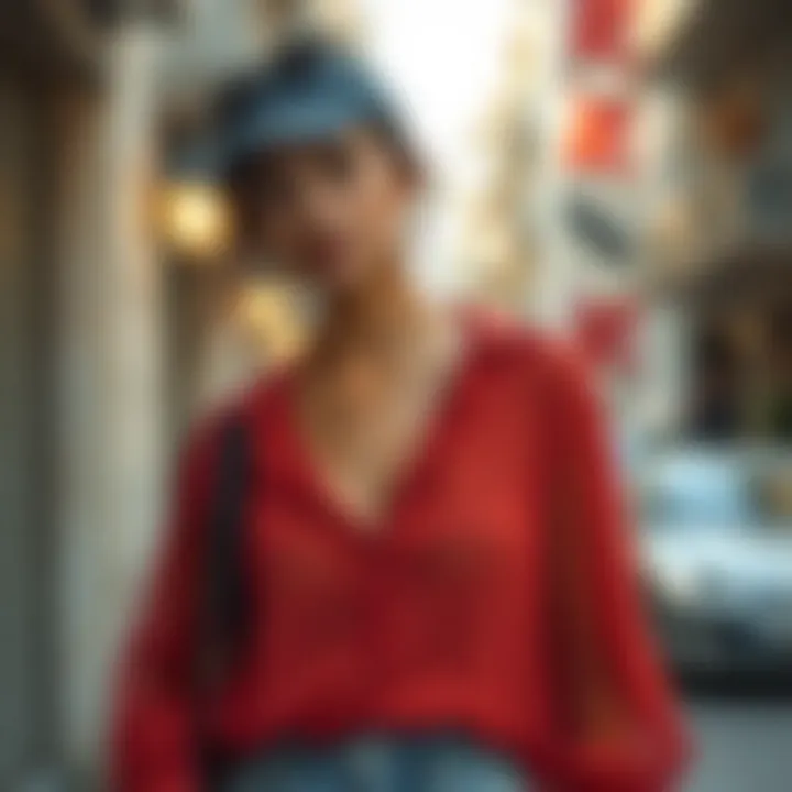 Chic sheer cover-up shirt paired with casual attire