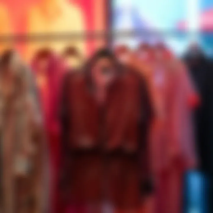 Diverse sheer cover-up shirt designs on display