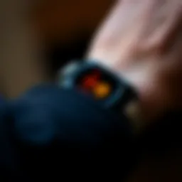 A close-up view of the Spotify song bracelet showcasing its unique design and features