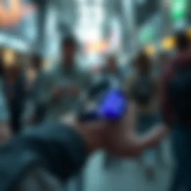 Futuristic concept of advanced wearable music technology and customization