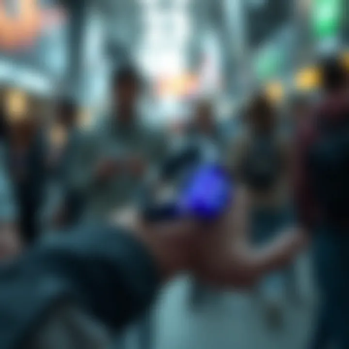 Futuristic concept of advanced wearable music technology and customization