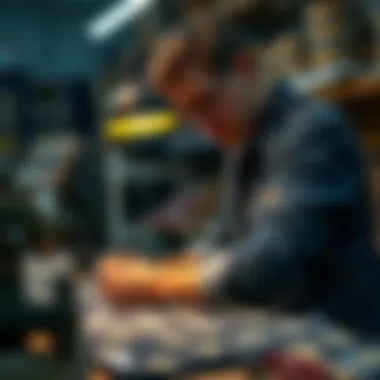 Craftsmanship Behind Custom Star Patches Artisan at work creating custom star patches for denim