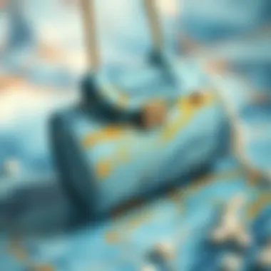 Fashion Accessory with Blue Marble Design Elegant fashion accessory showcasing blue marble contact paper application.