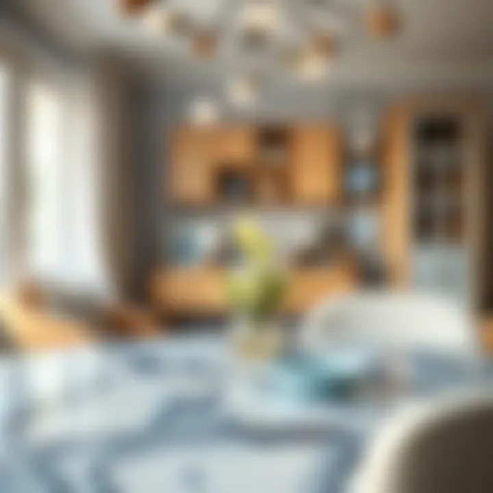 Furniture Makeover with Blue Marble Contact Paper Interior design project highlighting blue marble contact paper on furniture.