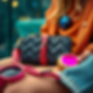 Trendy Wristlet Wallet and Accessories Trendy wristlet wallet paired with fashionable accessories