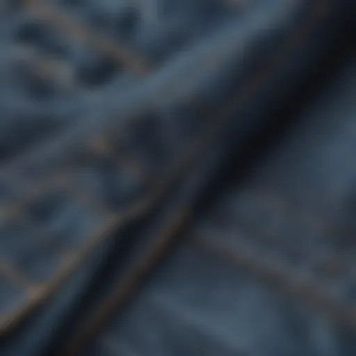 Close-up of denim texture showcasing its durability and style