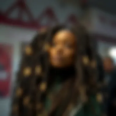 Artistic arrangement of faux locs demonstrating versatility