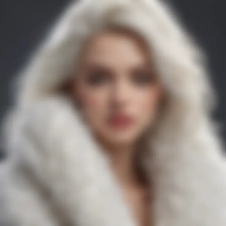 Stylishly draped garments made from fuzzy white yarn highlighting contemporary fashion trends