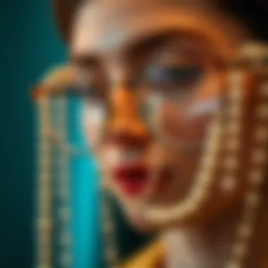 Collection of diverse pearl chain designs for eyewear