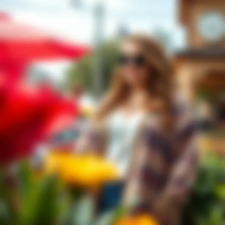 Casual Chic Styling of Plus Size Boho Cardigans A vibrant outdoor scene featuring a plus size boho cardigan styled with casual chic elements.