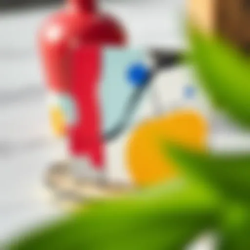 Artistic novelty coaster featuring an abstract design