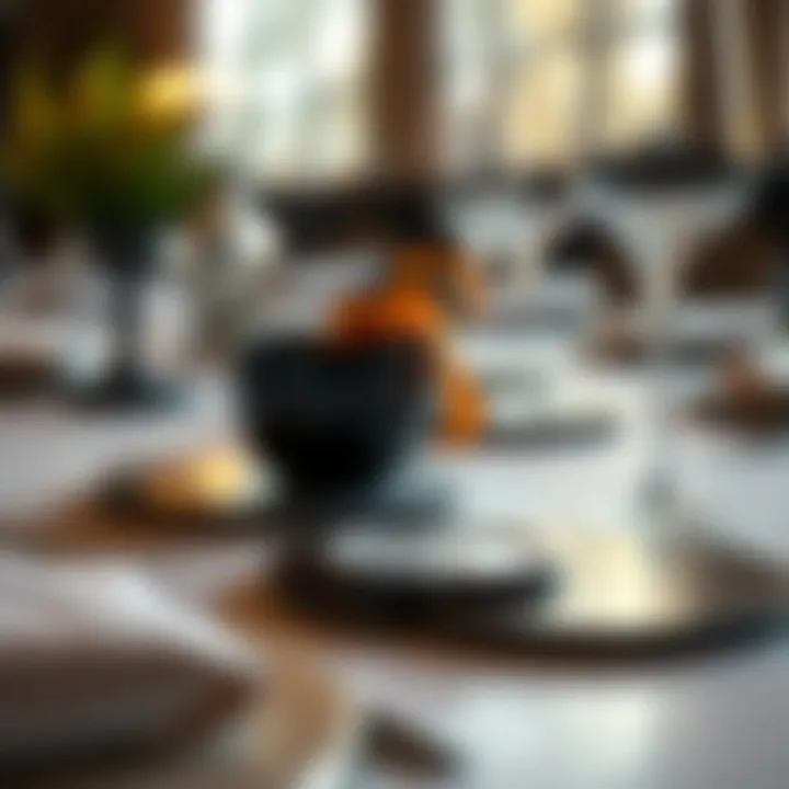 Elegant Dining Coasters Elegant coasters enhancing the dining table setting