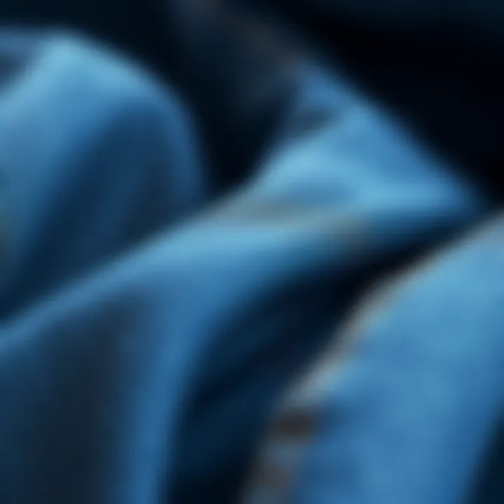 Denim Fabric Textures Close-up of denim fabric textures