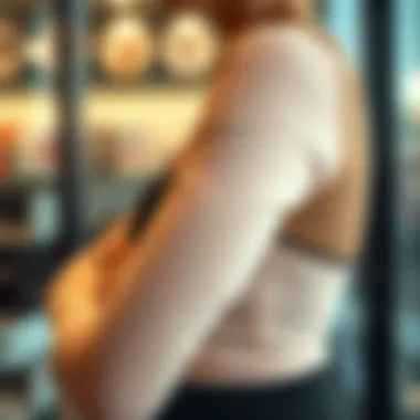 A close-up of the fit and comfort of a sleeve shaper garment