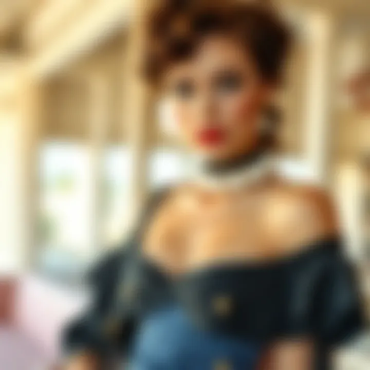 Incorporating Vintage Elegance into Contemporary Fashion A modern outfit inspired by vintage Old Hollywood fashion