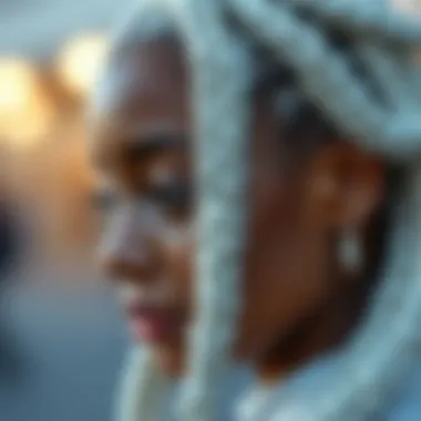 Creative Styling with White Hair Extensions Creative styling options using white hair extensions in braids.