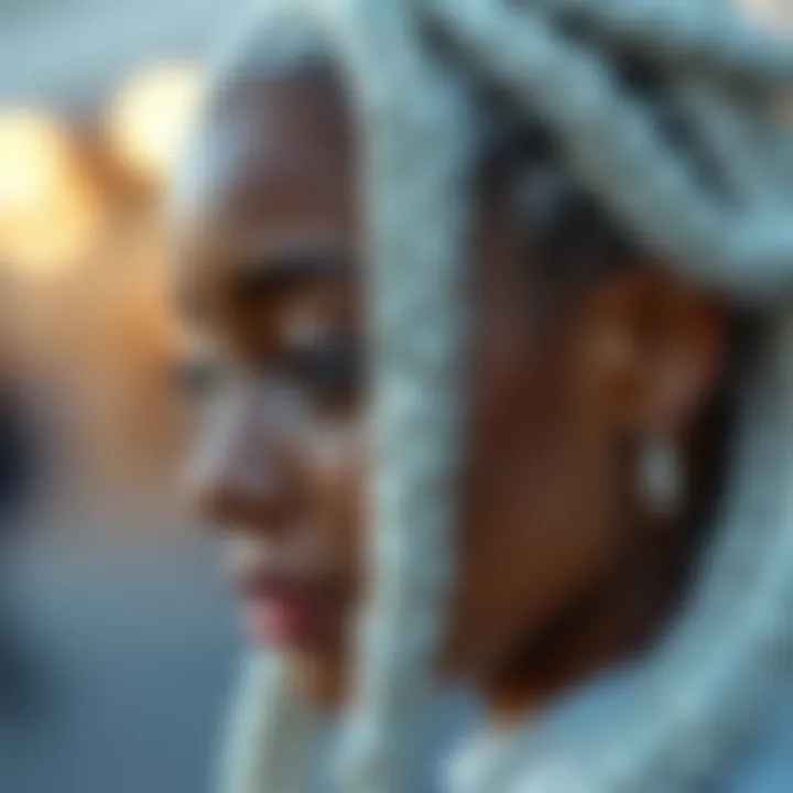 Creative Styling with White Hair Extensions Creative styling options using white hair extensions in braids.