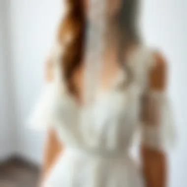 Delicate lace texture of a summer dress