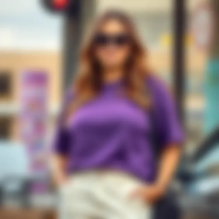 Fashion-forward styling ideas featuring plus size crew neck tees