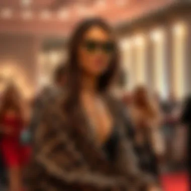 Animal Print at Social Events Fashion-forward individual wearing an animal print cover up at a social event