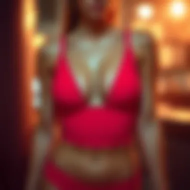 Trendy Swimsuit with Enhanced Padding Fashionable swimsuit featuring push-up padding in a vibrant color