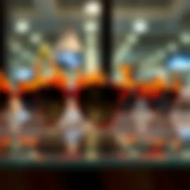 Stylish Display of Flame Sunglasses Flame sunglasses showcased on a stylish background