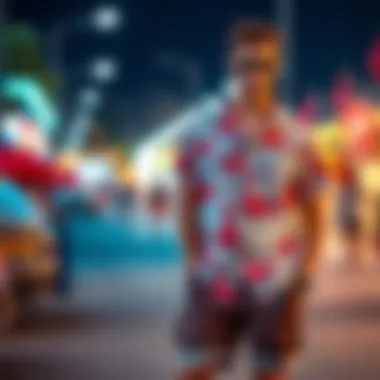 Casual Styling with Flamingo Print Stylish flamingo print shirt paired with casual shorts