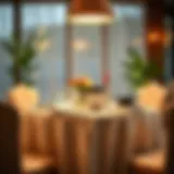 Elegant graduation table setting showcasing a stylish tablecloth