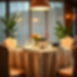 Elegant graduation table setting showcasing a stylish tablecloth