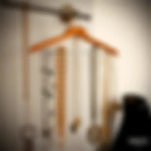 Elegant collection of necklaces displayed on a stylish hanger